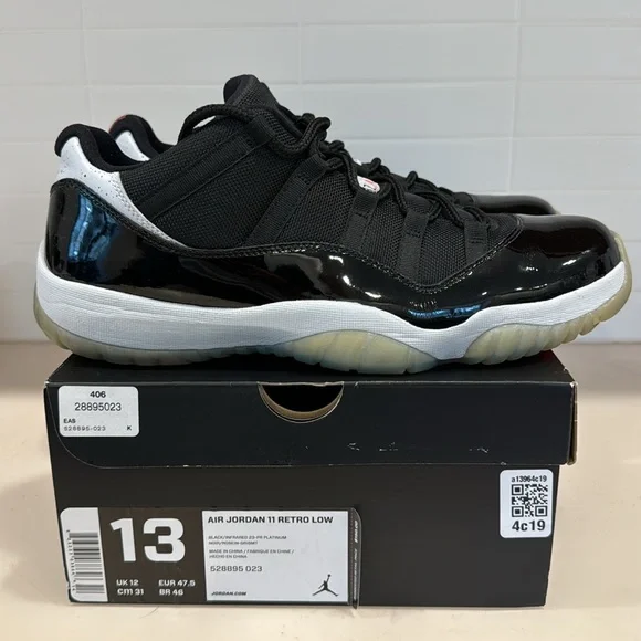 Air Jordan 11 Retro Low Black/Infrared 23 -PR Platinum